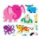 【T-46328】SHAPE STICKER  "AWESOME ANIMALS"