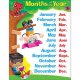 【T-38376】LEARNING CHART "MONTHS OF THE YEAR"
