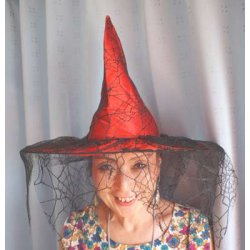 画像1: 【IN-740784】RED WITCHES HAT