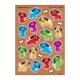 【T-83035】MIXED SHAPE STINKY STICKER  "PUPPY PALS (Gingerbread)"