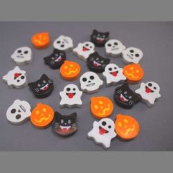 画像1: 【IN-775342】HALLOWEEN EMOJI ERASERS(SET OF 24)