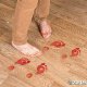 【IN657580】BLOODY FOOTPRINTS FLOOR CLING