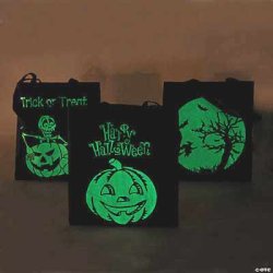 画像1: 【IN-606125】HALLOWEEN GLOW-IN-THE DARK TOTE BAGS(6PCS)