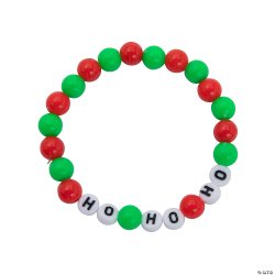 画像1: 【IN-91793】HO HO HO  CHRISTMAS BEADED BRACELET CRAFT KIT (DOZ.)