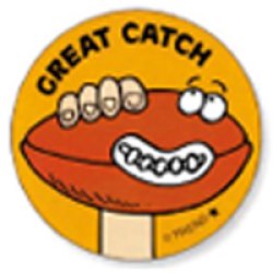 画像1: 【T-83630】STINKY STIKCER "GREAT CATCH (Pigskin)"