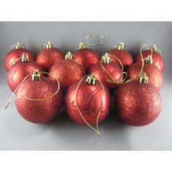 画像1: 【FES-16080】FESTIVE DECORATION BALL SET "RUBY RED"