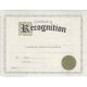 【T-2564】CLASSIC CERTIFICATE  "RECOGNITION"