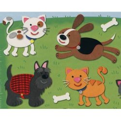 画像1: 【CD-168031】SHAPE STICKER  "DOGS & CATS"