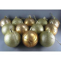 画像1: 【FES-10079】FESTIVE DECORATION BALL SET "SOFT GOLD"