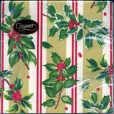 画像: 【X4830L】PAPER NAPKIN "HOLLY STRIPE"【在庫限定商品】