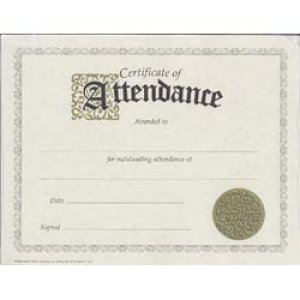 画像: 【T-2566】CLASSIC CERTIFICATE  "ATTENDANCE"【在庫限定商品】