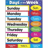 画像: 【T-38203】LEARNING CHART "DAYS OF THE WEEK"