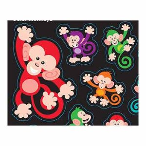 画像: 【T-46326】SHAPE STICKER  "COLOR MONKEYS"