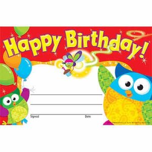 画像: 【T-81044】RECOGNITION AWARD  "HAPPY BIRTHDAY!(OWL-STARS!)"