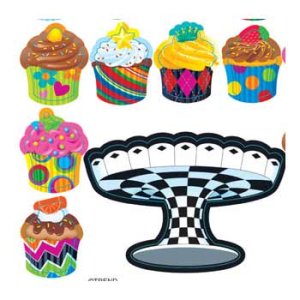 画像: 【T-46327】SHAPE STICKER  "CUPCAKES(BAKE SHOP)"