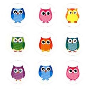 画像: 【CD-168146】CHART STICKER  "COLORFUL OWLS"