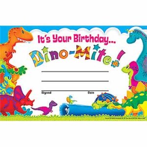 画像: 【T-81057】RECOGNITION AWARD  "HAPPY BIRTHDAY!(DINO-MITE PALS)"