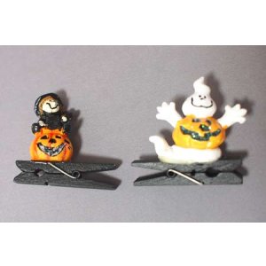 画像: 【MHB-22338】HALLOWEEN PUMPKIN WOOD CLIP