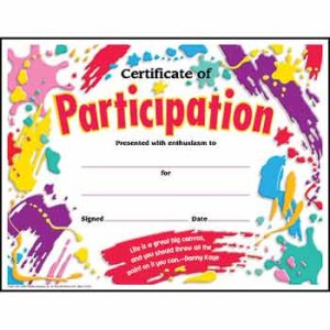 画像: 【T-2957】COLORFUL CERTIFICATE  "PARTICIPATION"