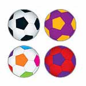 画像: 【T-46199】CHART STICKER  "SOCCER BALLS"