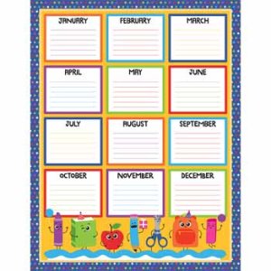 画像: 【CD-114217】LEARNING CHART "SCHOOL TOOLS-BIRTHDAY"