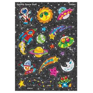 画像: 【T-63361】LARGE SPARKLE STICKER  "SPARKLY SPACE STUFF"