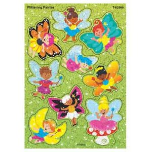 画像: 【T-63360】LARGE SPARKLE STICKER  "FLITTERING FAIRIES"