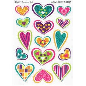 画像: 【T-83037】MIXED SHAPE STINKY STICKER  "ARTSY HEARTSY(Cherry)"