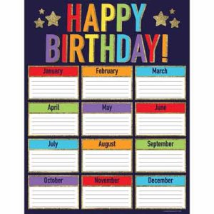 画像: 【CD-114248】LEARNING CHART "HAPPY BIRTHDAY (STARS)"