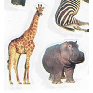 画像: 【CD-168000】PHOTOGRAPHIC  SHAPE STICKER  "WILD ANIMALS"