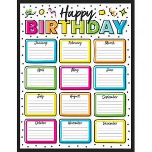 画像: 【CD-114312】LEARNING CHART "HAPPY BIRTHDAY"