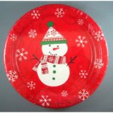 画像: 【J-648507】PAPER PLATE "VERY MERRY SNOWMAN"【在庫限定商品】