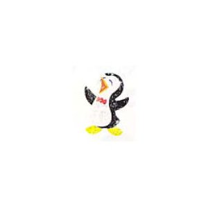 画像: 【T-63045】SPARKLE STICKER  "PROUD PENGUINS"