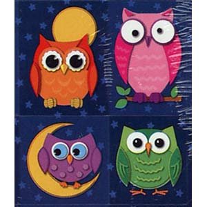 画像: 【CD-168052】PRIZE PACK STICKER  "COLORFUL OWLS"