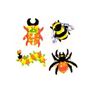 画像: 【T-6316】SPARKLE STICKER  "BEAMING BUGS"