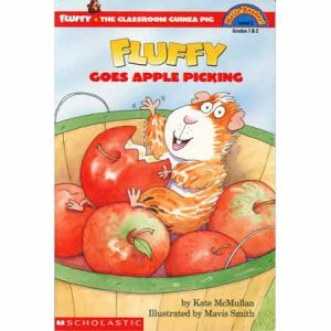 画像: 英語絵本 "FLUFFY GOES APPLE PICKING"