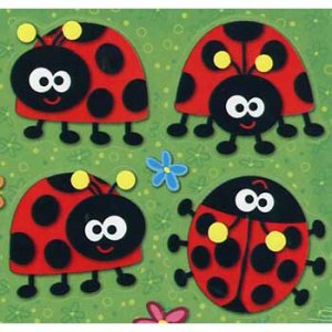 画像: 【CD-168028】SHAPE STICKER  "LADYBUGS"