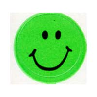 画像1: 【T-46140】CHART STICKER  "NEON GREEN SMILE"