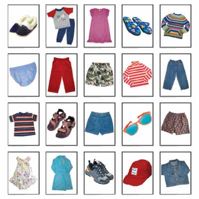 画像: 【KE-845023】PHOTO LEARNING CARDS "NOUNS:CHILDREN'S CLOTHING"