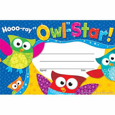 画像1: 【T-81046】RECOGNITION AWARD  "HOOO-RAY OWL-STAR!"