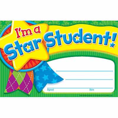 画像1: 【T-81050】RECOGNITION AWARD  "I'M A STAR STUDENT(STAR MEDAL)"
