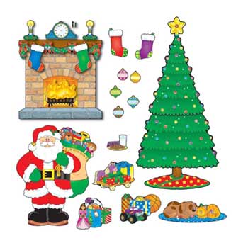 画像1: 【CD-110062】BULLETIN BOARD SET "CHRISTMAS SCENE"