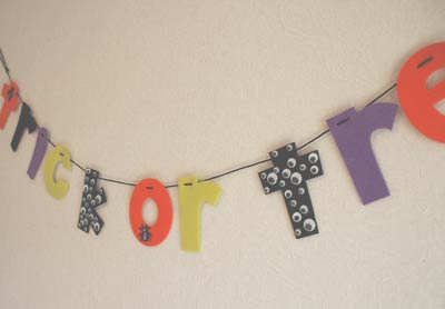 画像: 【MSD-28570】FELT HALLOWEEN SIGN GARLAND [150CM]