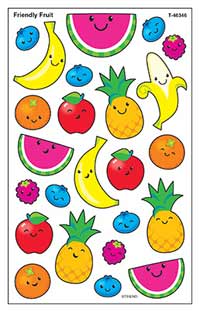 画像: 【T-46346】SHAPE STICKER  "FRIENDLY FRUIT"