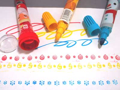 画像: 【MMF-31447】ROLLER STAMP COLOR PENS (SET OF 3)