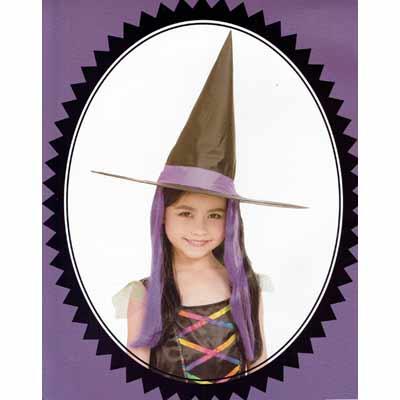 画像1: 【MYG-34669PU】WITCH HAT WIG-PURPLE