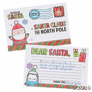 画像: 【IN-911399】COLOR-YOUR-OWN SANTA POSTCARDS(SET OF 24)