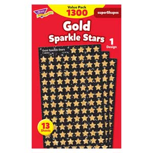 画像1: 【T-46935】CHART STICKER VARIETY PACK  "GOLD SPARKLE STARS"