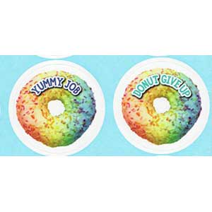 画像1: 【CD-168290】SHAPE STICKER  "RAINBOW DONUTS"