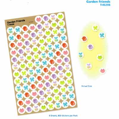 画像1: 【T-46208】CHART STICKER  "GARDEN FRIENDS"